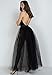 L'VOW Women' 4 Layers Overlay Long Tulle Dress Floor Length Tutu Skirt for Party Wedding (Black)