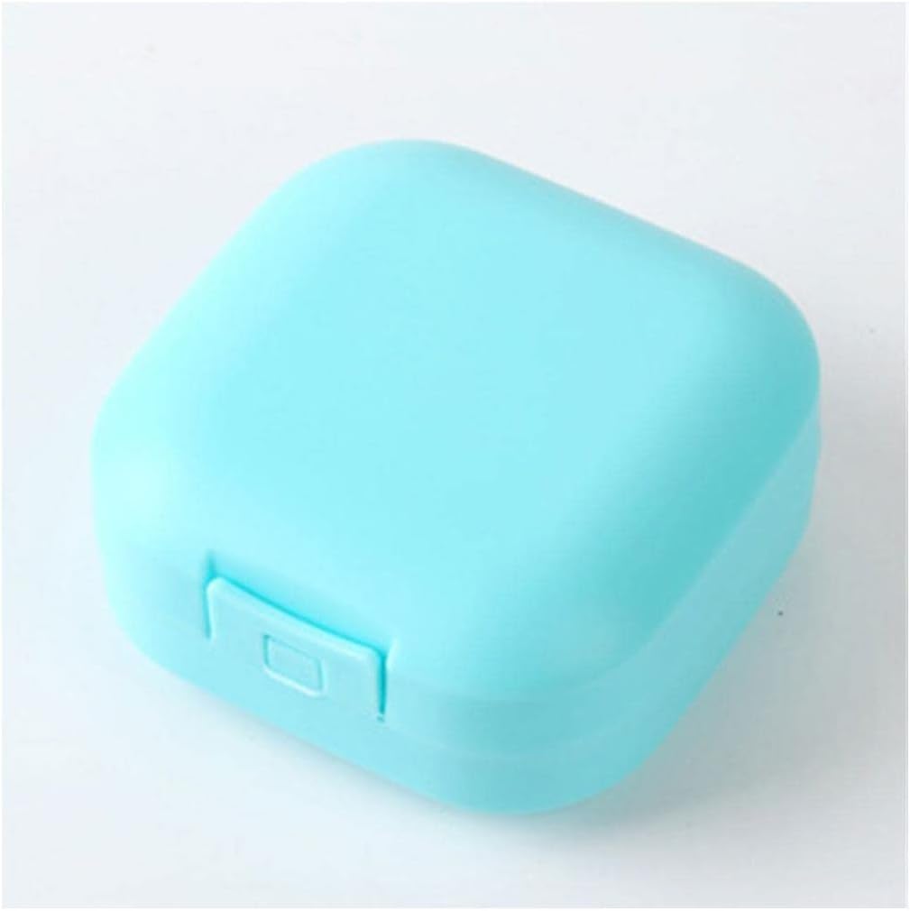 soap dish, Holder Plastic with Lid Soap Box Dish Plate Case Shower for Home Camping Travel(F)