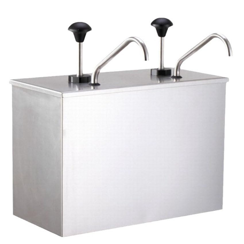 Pompa dispenser per salse, in acciaio inox da 3,6 l, con serbatoi rimovibili per insalata, marmellata, condimenti e salse