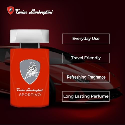Image of Lamborghini INTENSO Eau De Toilette 75ML | Bergamot, Jasmine, Sandalwood Notes | Long Lasting Perfume