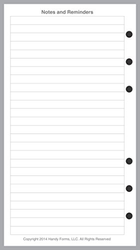 Personal Size Daily Task Planner Insert, Sized And Punched For Filofax Personal Notebook (3.7" X 6.75") #TOP1