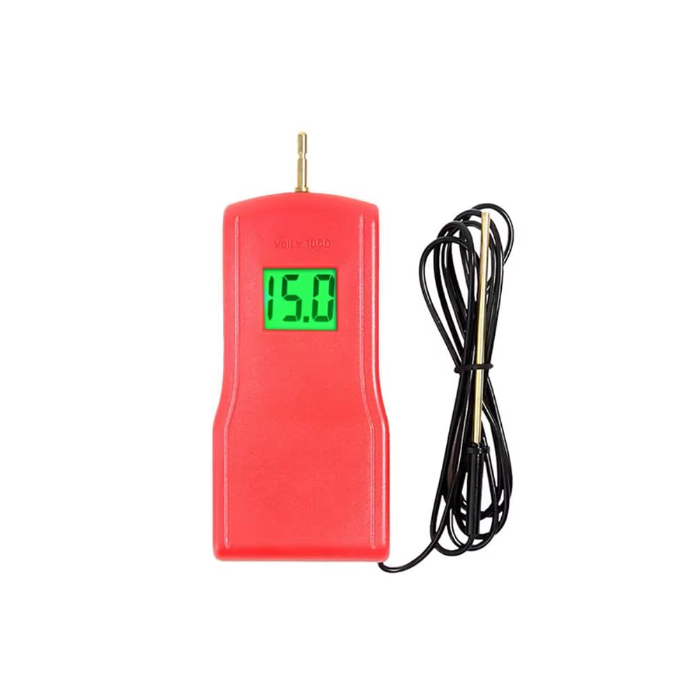 Probador de Voltaje Electrónico para Cercas de Rancho de 15 kV con Retroiluminación, Herramienta de Diagnóstico de Alto Voltaje para Cercas (Rojo)