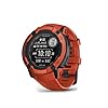 Garmin Instinct 2X Solar, Rugged GPS Smartwatch, Built-in Flashlight, Solar Charging Capability, Multi-Band GNSS, Flame Red (Refurbished)