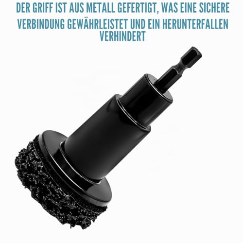 Radreinigungs- und Reparaturset, enthält 5 Distanzstücke, Radnaben-Reinigungswerkzeug, schnelle Rostentfernung für Radbolzen und Rotoren, passend für Bohrmaschinen oder 1/2-Zoll-Schlagschrauber