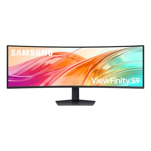 SAMSUNG 49 Zoll ViewFinity S95UF 4K DQHD Curved High Resolution Monitor, 5120 x 1440, 120 Hz, 5 ms (G/G), 1000R, VESA DisplayHDR 400, Eye Saver Mode, Flicker Free, Auto Source Switch+, LS49F950UAUXEN