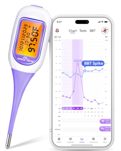 easy@Home Bluetooth Basal Body Thermometer for Adults - Fertility Prediction