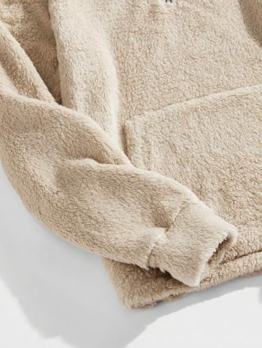 Image of TAGAS Unisex Fleece Hoodie - Ultra Soft Sherpa Pullover with Half-Zip & Kangaroo Pocket Sweatshirt Hoodie