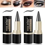 LOKFAR 2 Pcs Gel Eyeliner Set, Cream Eyeliner Tool Smudge Proof and Waterproof Eyeliner Pencil Matte