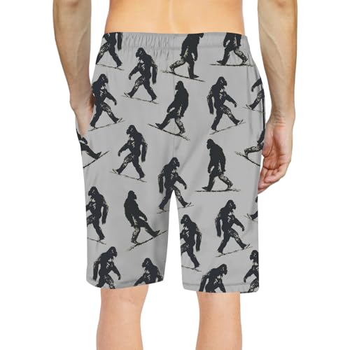 Image of Mens Pajama Shorts Graphic Lounge Bottoms Sleep Pjs with Pockes