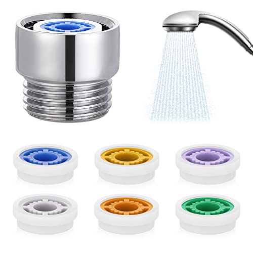 ASTER régulateurs de débit pour pommeau de douche, douche limiteur de réducteur de débit réglé, Adaptateur pour pommeau de douche fixe et douchette à main pour...