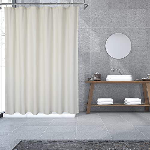 IDEALHOUSE Shower Curtain, Microfiber Fabric Shower Curtain, Soft Polyester Bathroom Curtain, Embossed Dot Shower Curtain with Buttonholes, Weighted Hem Fabric Shower Curtain, 72 x 72 Inch Cream by IDEALHOUSE - Image 7