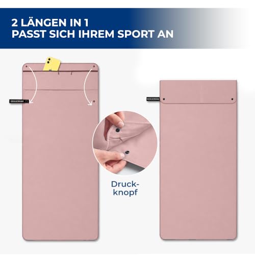 ZENACROSS Sporthandtuch Fitnessstudio aus Mikrofaser, Reißverschluss Tasche und Magnet | Gym Handtuch Kompakt… – Ansicht 5