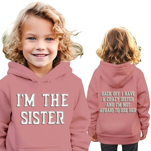 Kids Girls Boys Cotton Long Sleeve Hoodie Unisex Letter Print Athletic Pullover Comfy Breathable Tops Tees Clothes
