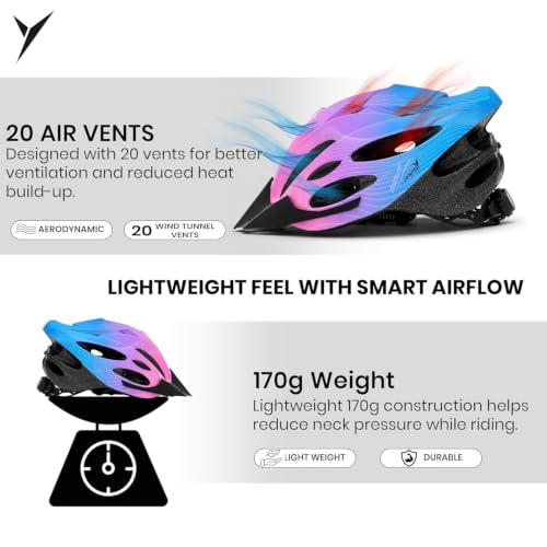 Image of Jaspo Robust Plus Cycling and Skating Helmet for Kids & Adults | 170g Lightweight & Adjustable |Sports Helmet | Quick-Release Buckle & Padded Chin Strap | Ideal for Cycling, Skating & Outdoor Use
