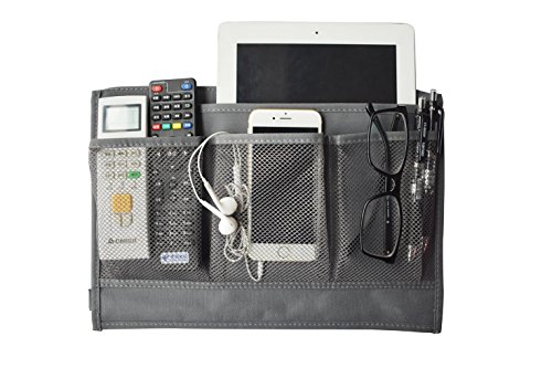 oxe Bedside Storage Organizer,Hanging Storage for Tablet,Phone,Magazine,Accessory and TV Remote (Gary)