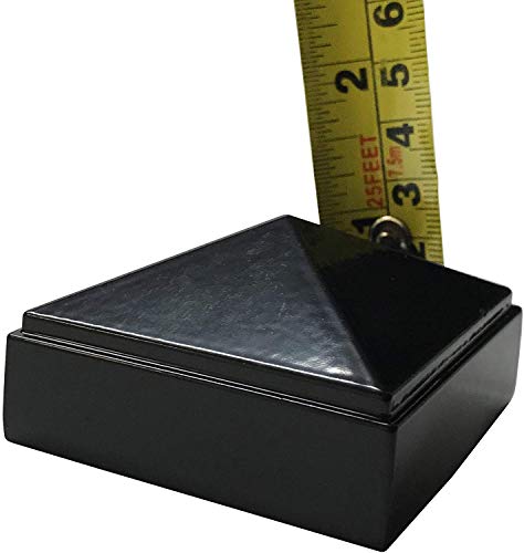 2" x 2" Aluminium Pyramid Post Cap for Metal Posts - Pressure Fit - Black (6 Pack)