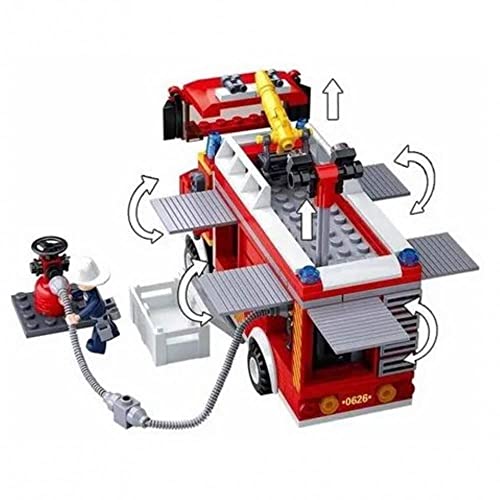 Blocos de Montar Caminh�o de Bombeiro Com Hidrante 343pcs - Br1199