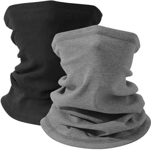 Kavya 2 Stück Winter Loop Schal Damen & Herren Weichem Fleece Schlauchschal,Halswärmer Halstuch Winddicht Ski Maske Warmer für Running JoggenWanderausrüstung Motorrad...