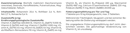 V 25 Vitamintabletten Vet. 200 g