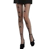 Dorilin Fishnet Stockings with Bow for Women Girls Thigh High Stocking Pantyhose (US, Alpha, One Size, Regular, Regular, Black)