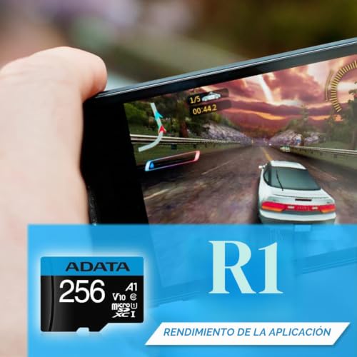 Transferencia rápida de 100MB/s con microSDXC ADATA Premier de 256GB UHS-I 5