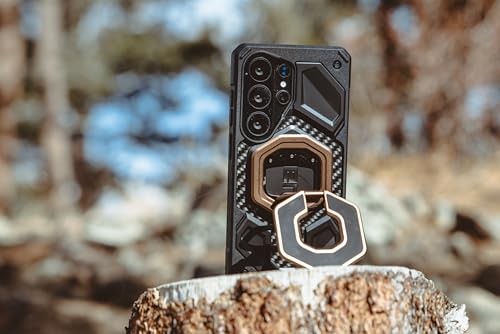 Image of Urban Armor Gear UAG Monarch Magnetic Phone Ring Stand Compatible with Magnetic 2 Magnet, Removable Metal Finger Ring Grip & 360 Rotation Adjustable Kickstand for iPhone 17 /16, Galaxy S26 /S25