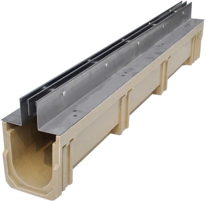 Drain de canal professionnel haute résistance avec grilles pour aménagement de piscine