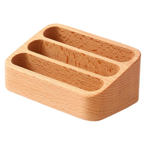 QUMIIRITY 木製名刺ディスプレイスタンド 耐摩耗性 卓上オープンカードホルダー 収納便利 ビジネスカード整理用 クリニック オフィス 展示会