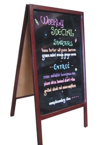 A-Frame Double Sided Sidewalk Restaurant Pavement Menu Marker Board Markerboard