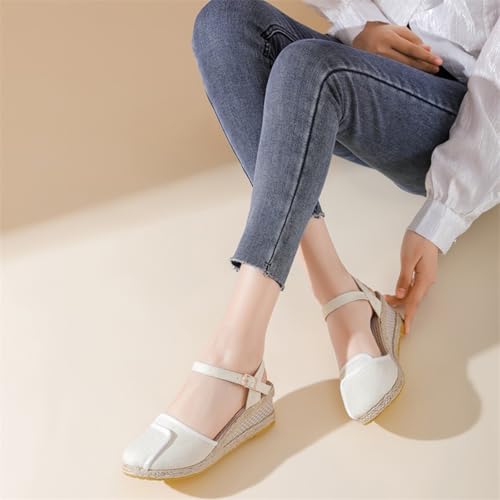 Sandales compensées confortables bout ouvert plateforme - 6