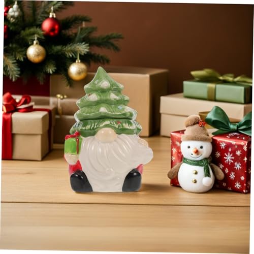 Boîte à biscuits forme de sapin de Noël Cabilock en céramique avec couvercle - 8