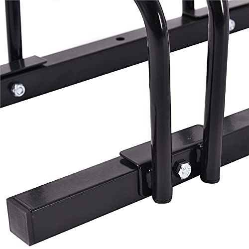 Hcosmy Bike Floor Rack Stand for 4&6 Bikes, Parking Holder for Garage and Home, Bicycle Storage Organizer Stand for Indoor and Outdoor (6 racks (Black))