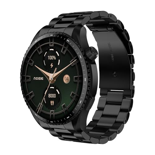 Image of Noise Halo 3 Smart Watch with 1.43 inch AMOLED Display, 1000 NITS Brightness, Premium Metal Design, Powered by AI Pro, AI Transcription, Morning Briefs, 7-Day Battery (Elite Black)