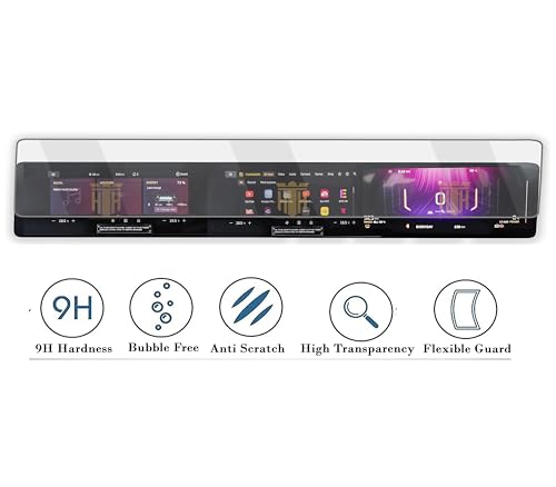 Image of HONEY TEMPERED HUB Glossy Screen Guard For NEW MAHINDRA XEV 9E 2025 ELECTRIC /FULL TOUCHSCREEN INFOTAINMENT GUARD /Anti Scratch / Xev9E Electric Car Display Accessories [Not Tempered Glass]