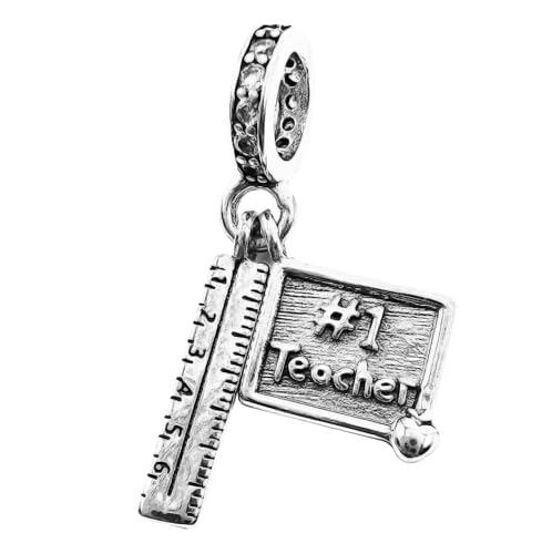 Charm Maestra Righello Lavagna ciondolo pendente in argento 925 - Les Folies per Pandora
