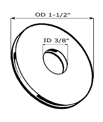 Hard-to-Find Fastener 014973211868 Rubber Washer (6 Piece), 3/8 x 1-1/2" - Image 2