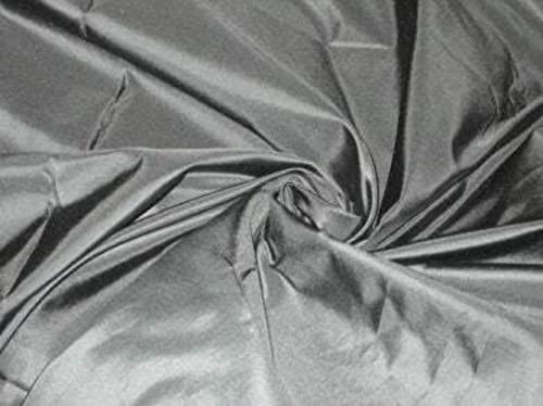 Soie de luxe tissu taffetas gris nuage haute couture largeur 137cm
