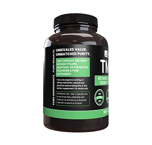 Pure Original Ingredients TMG (365 Capsules) No Magnesium Or Rice Fillers, Always Pure, Lab Verified