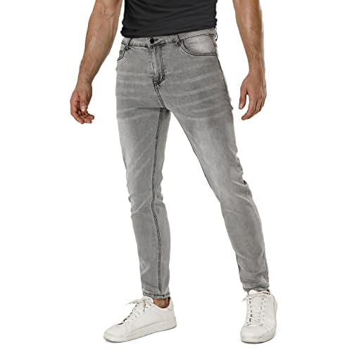 Heyfanee Mens Slim Fit Jeans Stretch Denim Pants for Men