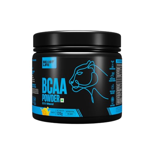 BeastLife High recovery BCAA Mango | 2:1:1 Blend 120g, Unleash your energy, Premium Sports Nutrition, High absorbtion recovery powder for Men & Women (120g, Mango) (B0D3CDBD5J) Amazon Price History, Amazon Price Tracker