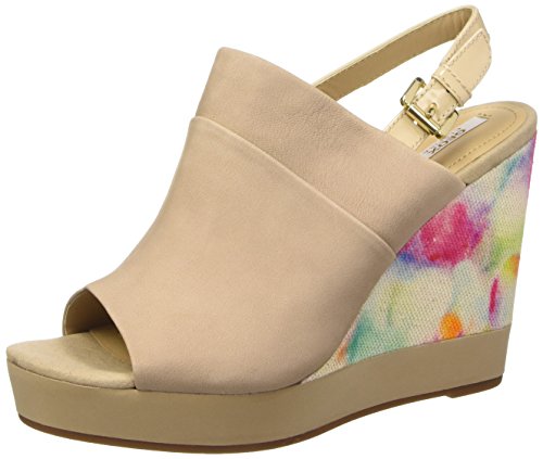 Geox Donna Janira E, Sandali a Punta Aperta, Beige...