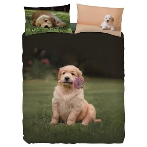 Bassetti Imagine Completo Copripiumino Singolo Copripiumone Una Piazza Pongo V1, Sacco Lenzuolo sotto con angoli, federa