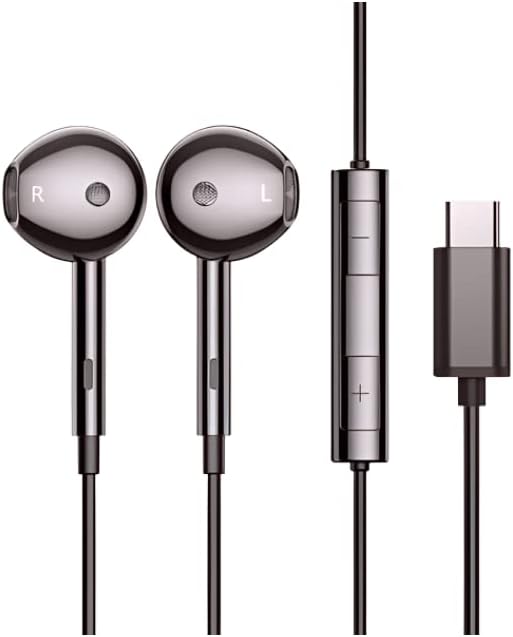 USB Type C Headphone Replacement for Samsung S22 A55 A54 Wired Earbuds with Microphone Volume Control Compatible with Pixel 8a 9 Earphone Noise Canceling in-Ear Stereo