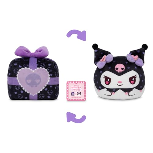 Image of TeeTurtle Reversible Sanrio Kuromi Plushie 4-Inch Present Two-Sided Flip Plush Toy with Embroidered Details - Cute Mini Collectible Plush for Kids, Teens, and Adults