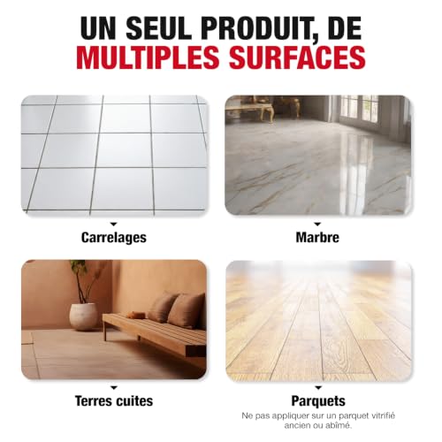 SPADO - Décapant surpuissant sol - Remise à neuf avant protection - Dissout les couches de toutes les protections - Facile & rapide - Pour tous types de sols - Parfumé - 1L - Fabriqué en France – vue 3