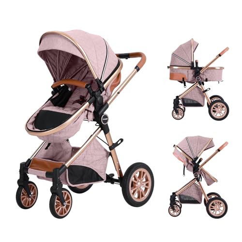 Image of Cochildor DuraFlex 2 in 1 Baby Stroller, Foldable Travel Stroller | Infant Stroller for Newborn to Toddler, Compact Stroller with Reversible Seat, All-Terrain Wheels, UPF 50+ Canopy