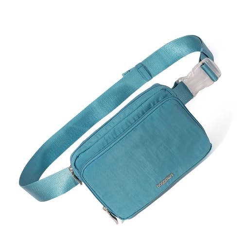 Image of Baggallini Modern Belt Bag 5x8 Travel Fanny Pack Sling Bag Waistpack w /RFID Card Holder Water-resistant Crossbody Bag