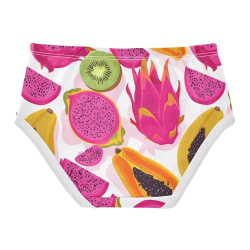 Wusikd Papaya Dragon Fruit (2) Girls' Underwear Cotton Girls Briefs Soft Toddler Underwear 2T2