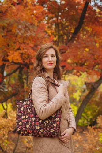 Image of Quilted Shoulder Tote Bag Handbag