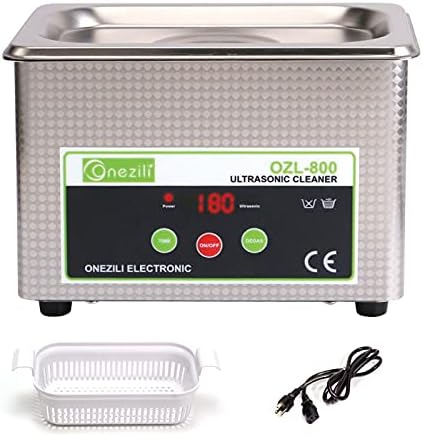 ONEZILI Ultrasonic Cleaner, Small Jewelry Cleaner Machine with Timer for Cleaning Denture, Eyeglasses, Rings, Lenses, Watches, Gun Parts, Circuit Board